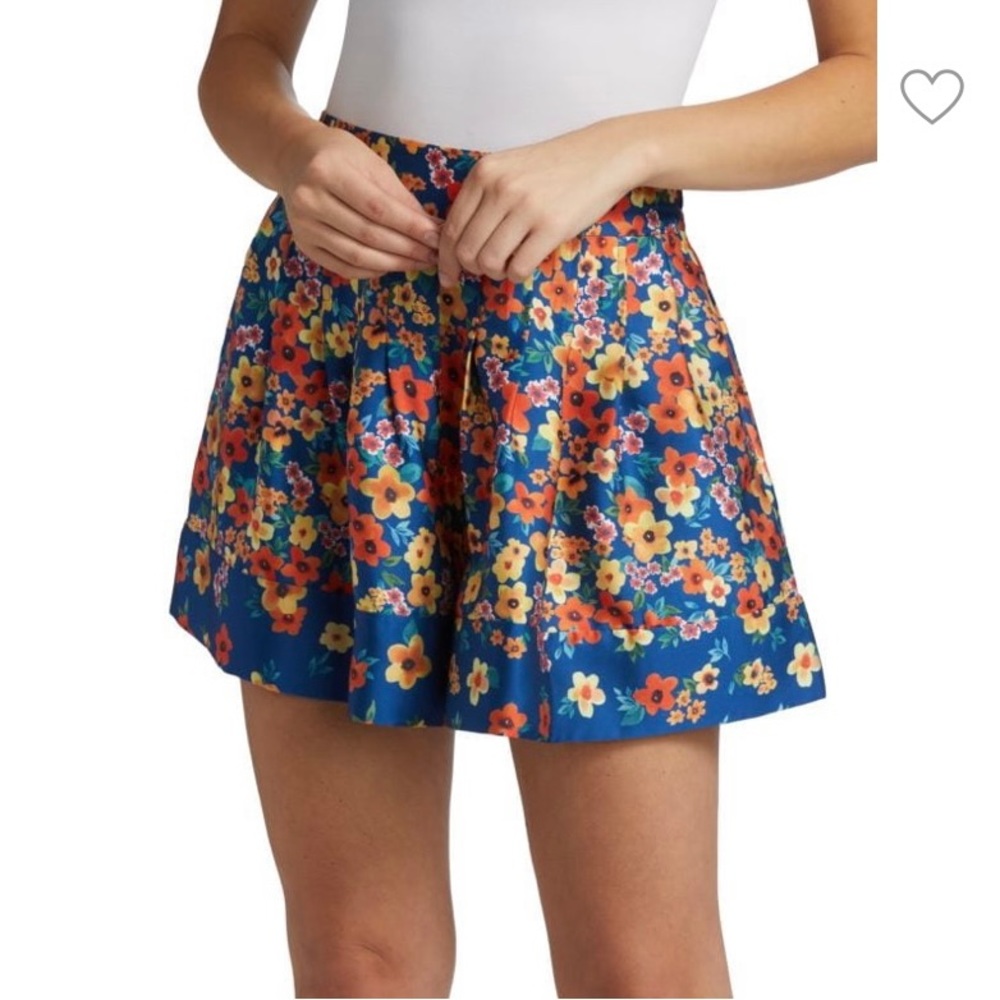 Amur Oaklyn Pleated Floral Shorts, wore once